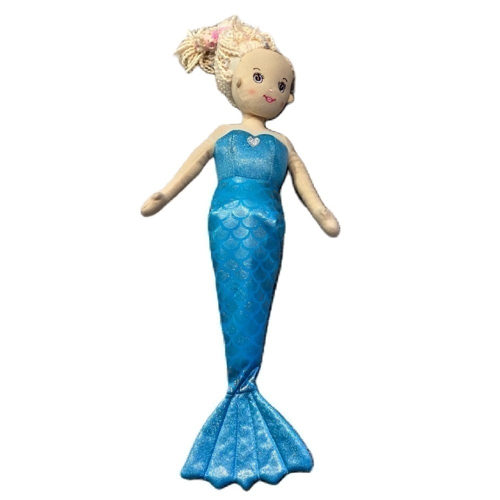 Ganz Mermaid Plush Stuffed Animal Blue Kids Toy Blonde